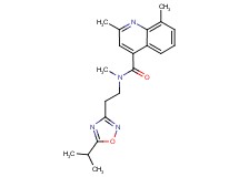 N-[2-(5-isopropyl-1,2,4-oxadiazol-3-yl)ethyl]-N,2,8-trimethylquinoline-4-carboxamide