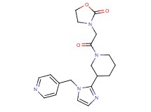3-(2-oxo-2-{3-[1-(4-pyridinylmethyl)-1H-imidazol-2-yl]-1-piperidinyl}ethyl)-1,3-oxazolidin-2-one