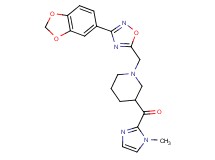(1-{[3-(1,3-benzodioxol-5-yl)-1,2,4-oxadiazol-5-yl]methyl}-3-piperidinyl)(1-methyl-1H-imidazol-2-yl)methanone
