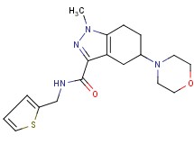 1-methyl-5-(4-morpholinyl)-N-(2-thienylmethyl)-4,5,6,7-tetrahydro-1H-indazole-3-carboxamide
