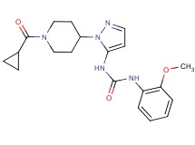 N-{1-[1-(cyclopropylcarbonyl)-4-piperidinyl]-1H-pyrazol-5-yl}-N'-(2-methoxyphenyl)urea