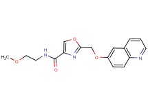 N-(2-methoxyethyl)-2-[(6-quinolinyloxy)methyl]-1,3-oxazole-4-carboxamide