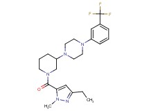 1-{1-[(3-ethyl-1-methyl-1H-pyrazol-5-yl)carbonyl]-3-piperidinyl}-4-[3-(trifluoromethyl)phenyl]piperazine