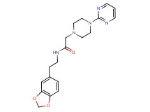 N-[2-(1,3-benzodioxol-5-yl)ethyl]-2-[4-(2-pyrimidinyl)-1-piperazinyl]acetamide