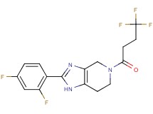 2-(2,4-difluorophenyl)-5-(4,4,4-trifluorobutanoyl)-4,5,6,7-tetrahydro-1H-imidazo[4,5-c]pyridine