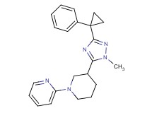 2-{3-[1-methyl-3-(1-phenylcyclopropyl)-1H-1,2,4-triazol-5-yl]piperidin-1-yl}pyridine