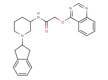 N-[1-(2,3-dihydro-1H-inden-2-yl)-3-piperidinyl]-2-(4-quinazolinyloxy)acetamide