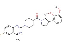 2-(4-{[3-(2,3-dimethoxyphenyl)-1-pyrrolidinyl]carbonyl}-1-piperidinyl)-6-fluoro-4-methylquinazoline