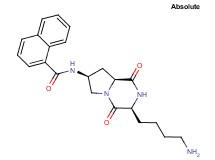 N-[(3S,7S,8aS)-3-(4-aminobutyl)-1,4-dioxooctahydropyrrolo[1,2-a]pyrazin-7-yl]-1-naphthamide