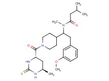 N-[2-(3-methoxyphenyl)-1-(1-{[(4S*,6R*)-6-methyl-2-thioxohexahydro-4-pyrimidinyl]carbonyl}-4-piperidinyl)ethyl]-N,3-dimethylbutanamide