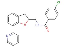 4-chloro-N-{[7-(2-pyridinyl)-2,3-dihydro-1-benzofuran-2-yl]methyl}benzamide