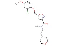 5-[(2-chloro-4-methoxyphenoxy)methyl]-N-methyl-N-[2-(tetrahydro-2H-pyran-4-yl)ethyl]-3-isoxazolecarboxamide