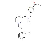 1-(4-{[methyl({1-[2-(2-methylphenyl)ethyl]-3-piperidinyl}methyl)amino]methyl}-2-thienyl)ethanone