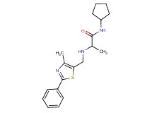N-cyclopentyl-2-{[(4-methyl-2-phenyl-1,3-thiazol-5-yl)methyl]amino}propanamide