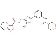 N-[(5-methyl-2-{3-[(tetrahydro-2H-pyran-4-ylcarbonyl)amino]phenyl}-1,3-oxazol-4-yl)methyl]-4,5,6,7-tetrahydro-2,1-benzisoxazole-3-carboxamide