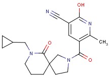 5-{[7-(cyclopropylmethyl)-6-oxo-2,7-diazaspiro[4.5]dec-2-yl]carbonyl}-2-hydroxy-6-methylnicotinonitrile