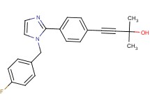 4-{4-[1-(4-fluorobenzyl)-1H-imidazol-2-yl]phenyl}-2-methylbut-3-yn-2-ol
