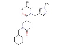 1-(cyclohexylmethyl)-N-isobutyl-N-[(1-methyl-1H-pyrazol-4-yl)methyl]-6-oxo-3-piperidinecarboxamide