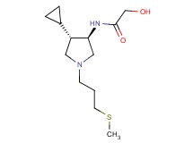 N-{rel-(3R,4S)-4-cyclopropyl-1-[3-(methylthio)propyl]-3-pyrrolidinyl}-2-hydroxyacetamide hydrochloride