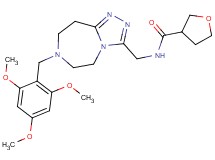 N-{[7-(2,4,6-trimethoxybenzyl)-6,7,8,9-tetrahydro-5H-[1,2,4]triazolo[4,3-d][1,4]diazepin-3-yl]methyl}tetrahydro-3-furancarboxamide