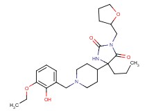 5-[1-(3-ethoxy-2-hydroxybenzyl)-4-piperidinyl]-5-propyl-3-(tetrahydro-2-furanylmethyl)-2,4-imidazolidinedione