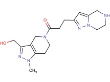 {1-methyl-5-[3-(4,5,6,7-tetrahydropyrazolo[1,5-a]pyrazin-2-yl)propanoyl]-4,5,6,7-tetrahydro-1H-pyrazolo[4,3-c]pyridin-3-yl}methanol hydrochloride