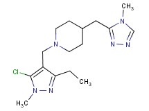 1-[(5-chloro-3-ethyl-1-methyl-1H-pyrazol-4-yl)methyl]-4-[(4-methyl-4H-1,2,4-triazol-3-yl)methyl]piperidine
