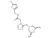 N-[(5-chloro-2-thienyl)methyl]-2-(5-{[(2R*,6S*)-2,6-dimethyl-4-morpholinyl]methyl}-1H-tetrazol-1-yl)acetamide