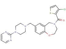 4-[(3-chloro-2-thienyl)carbonyl]-7-{[4-(2-pyrimidinyl)-1-piperazinyl]methyl}-2,3,4,5-tetrahydro-1,4-benzoxazepine