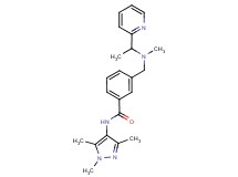 3-{[methyl(1-pyridin-2-ylethyl)amino]methyl}-N-(1,3,5-trimethyl-1H-pyrazol-4-yl)benzamide