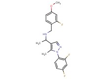 1-[1-(2,4-difluorophenyl)-5-methyl-1H-pyrazol-4-yl]-N-(2-fluoro-4-methoxybenzyl)ethanamine
