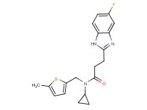 N-cyclopropyl-3-(5-fluoro-1H-benzimidazol-2-yl)-N-[(5-methyl-2-thienyl)methyl]propanamide