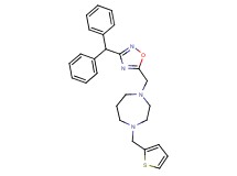 1-{[3-(diphenylmethyl)-1,2,4-oxadiazol-5-yl]methyl}-4-(2-thienylmethyl)-1,4-diazepane