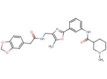 N-[3-(4-{[(1,3-benzodioxol-5-ylacetyl)amino]methyl}-5-methyl-1,3-oxazol-2-yl)phenyl]-1-methyl-3-piperidinecarboxamide