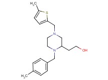 2-{1-(4-methylbenzyl)-4-[(5-methyl-2-thienyl)methyl]-2-piperazinyl}ethanol