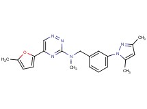 N-[3-(3,5-dimethyl-1H-pyrazol-1-yl)benzyl]-N-methyl-5-(5-methyl-2-furyl)-1,2,4-triazin-3-amine