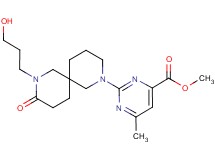methyl 2-[8-(3-hydroxypropyl)-9-oxo-2,8-diazaspiro[5.5]undec-2-yl]-6-methyl-4-pyrimidinecarboxylate