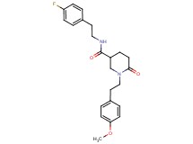 N-[2-(4-fluorophenyl)ethyl]-1-[2-(4-methoxyphenyl)ethyl]-6-oxo-3-piperidinecarboxamide