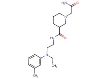 1-(2-amino-2-oxoethyl)-N-{2-[ethyl(3-methylphenyl)amino]ethyl}piperidine-3-carboxamide