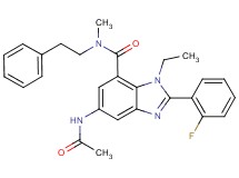 5-(acetylamino)-1-ethyl-2-(2-fluorophenyl)-N-methyl-N-(2-phenylethyl)-1H-benzimidazole-7-carboxamide