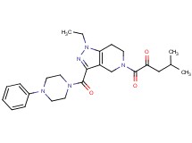 1-{1-ethyl-3-[(4-phenyl-1-piperazinyl)carbonyl]-1,4,6,7-tetrahydro-5H-pyrazolo[4,3-c]pyridin-5-yl}-4-methyl-1-oxo-2-pentanone