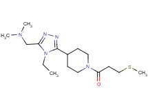 1-(4-ethyl-5-{1-[3-(methylthio)propanoyl]piperidin-4-yl}-4H-1,2,4-triazol-3-yl)-N,N-dimethylmethanamine