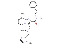 N,8-dimethyl-3-({methyl[(1-methyl-1H-imidazol-2-yl)methyl]amino}methyl)-N-(2-phenylethyl)imidazo[1,2-a]pyridine-2-carboxamide