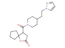 4-({4-[2-(1H-pyrazol-1-yl)ethyl]-1-piperidinyl}carbonyl)-1-oxaspiro[4.4]nonan-2-one