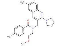 N-(2-methoxyethyl)-4-methyl-N-{[6-methyl-2-(1-pyrrolidinyl)-3-quinolinyl]methyl}benzamide