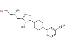 2-[4-(5-{[(2-hydroxyethyl)(methyl)amino]methyl}-4-methyl-4H-1,2,4-triazol-3-yl)piperidin-1-yl]isonicotinonitrile