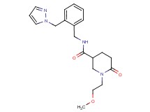 1-(2-methoxyethyl)-6-oxo-N-[2-(1H-pyrazol-1-ylmethyl)benzyl]-3-piperidinecarboxamide