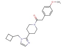 4-[1-(cyclobutylmethyl)-1H-imidazol-2-yl]-1-[(4-methoxyphenyl)acetyl]piperidine