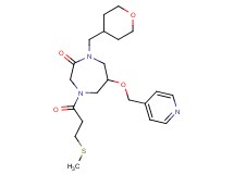 4-[3-(methylthio)propanoyl]-6-(4-pyridinylmethoxy)-1-(tetrahydro-2H-pyran-4-ylmethyl)-1,4-diazepan-2-one