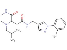 2-(1-isobutyl-3-oxo-2-piperazinyl)-N-{[1-(2-methylphenyl)-1H-pyrazol-4-yl]methyl}acetamide